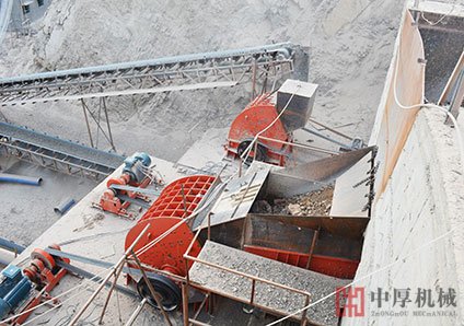 時產500噸重錘式破碎機現場